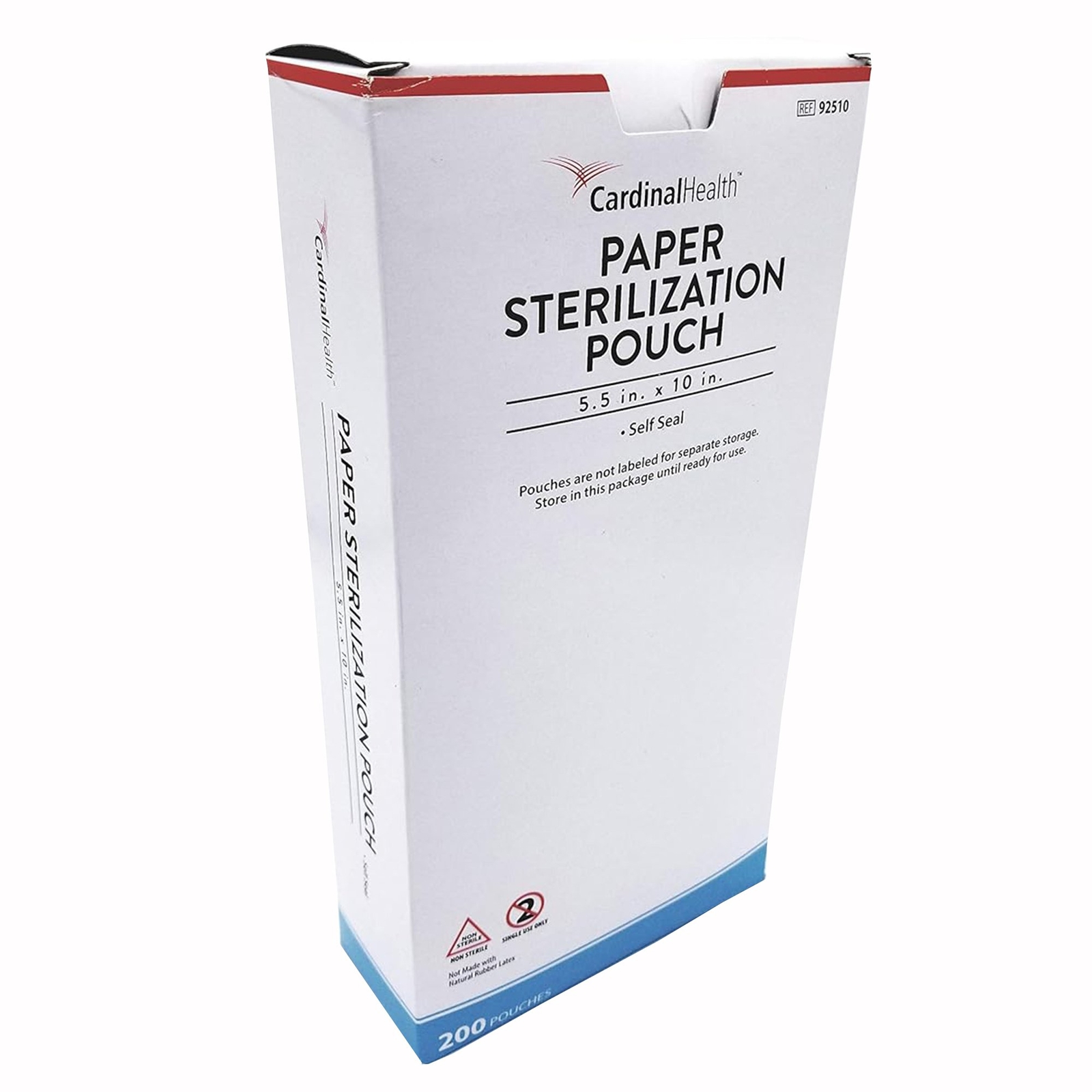 Cardinal Health Sterilization Pouch Transparent White 5.25 x 10″ Self Seal 200