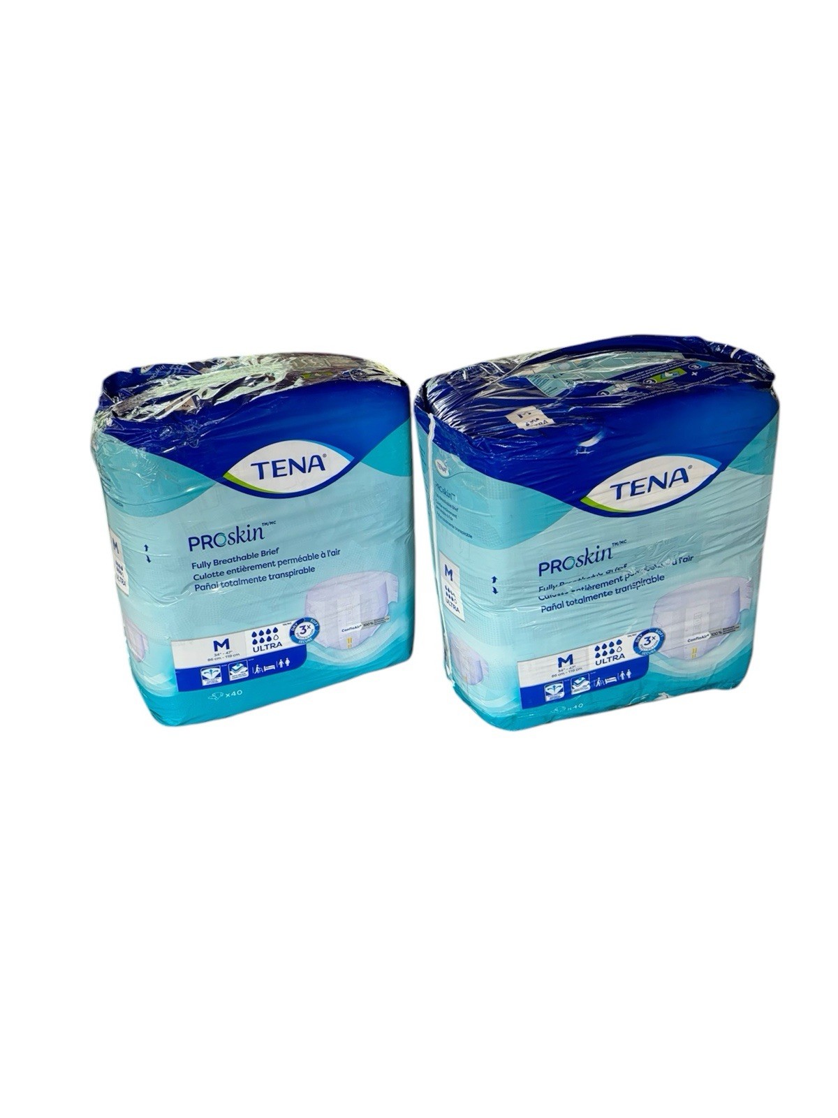 Lot Of 2-TENA Ultra Adult Incontinence Brief Diapers M 67200 40 Ct (80 Total)