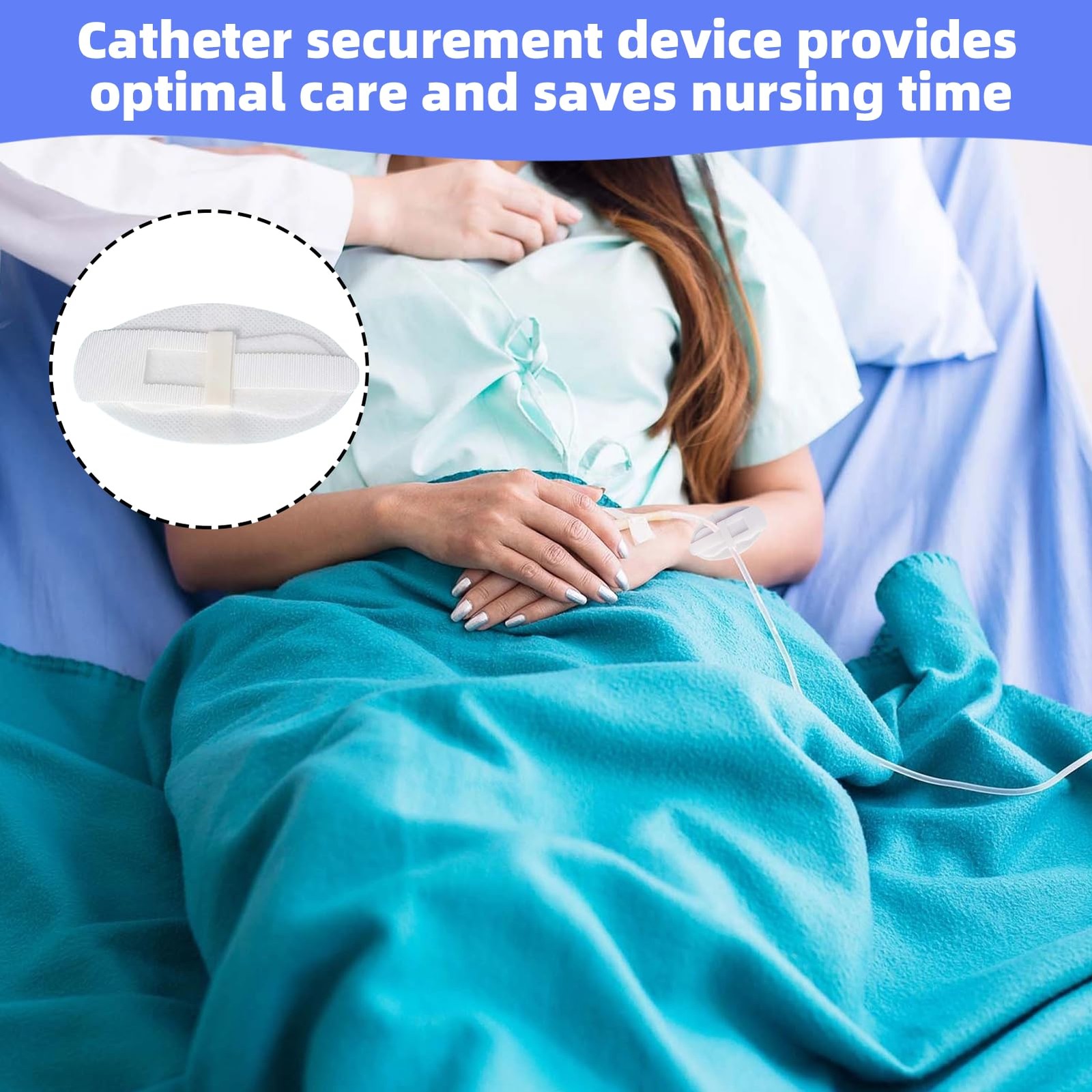 20Pcs Foley Catheter Stabilization Device, Catheter Tube Holder, Adhesive Cat…