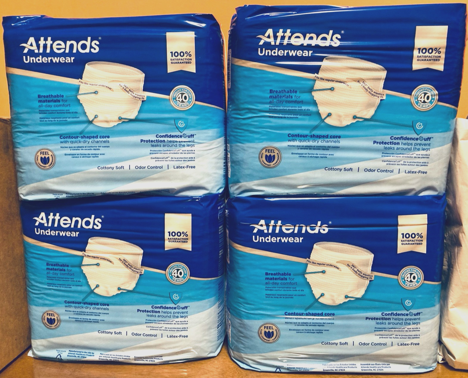 Attends Adult Incontinence Pull Up Underwear Diapers Large 44″-58″ Total 72