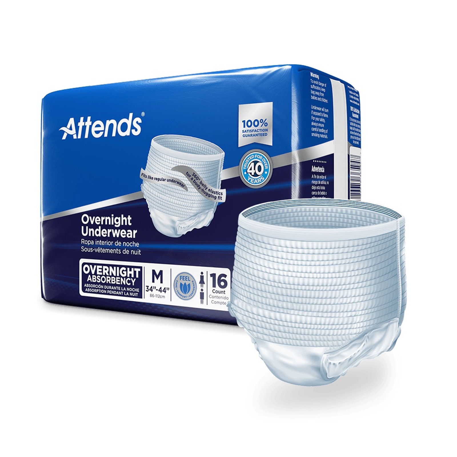 Attends Disposable Underwear Medium Severe 16 Ct