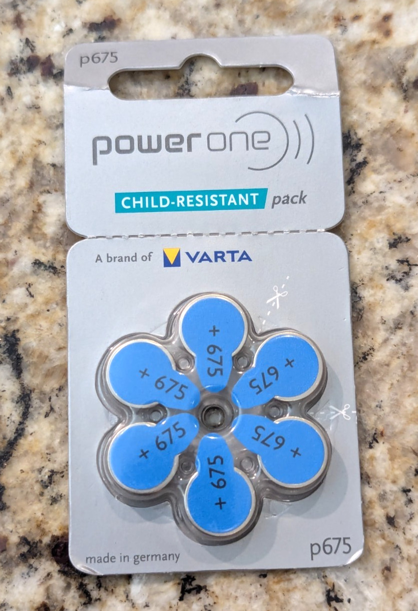 Power One P675 Hearing Aid Batteries 6 pcs exp: 12/2029