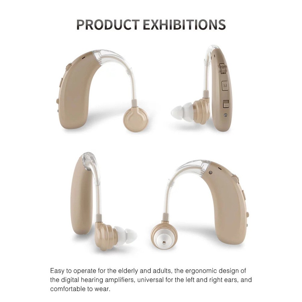 Rechargeable ITE Digital Hearing Aid for Seniors OTC Advanced Noise Canceling