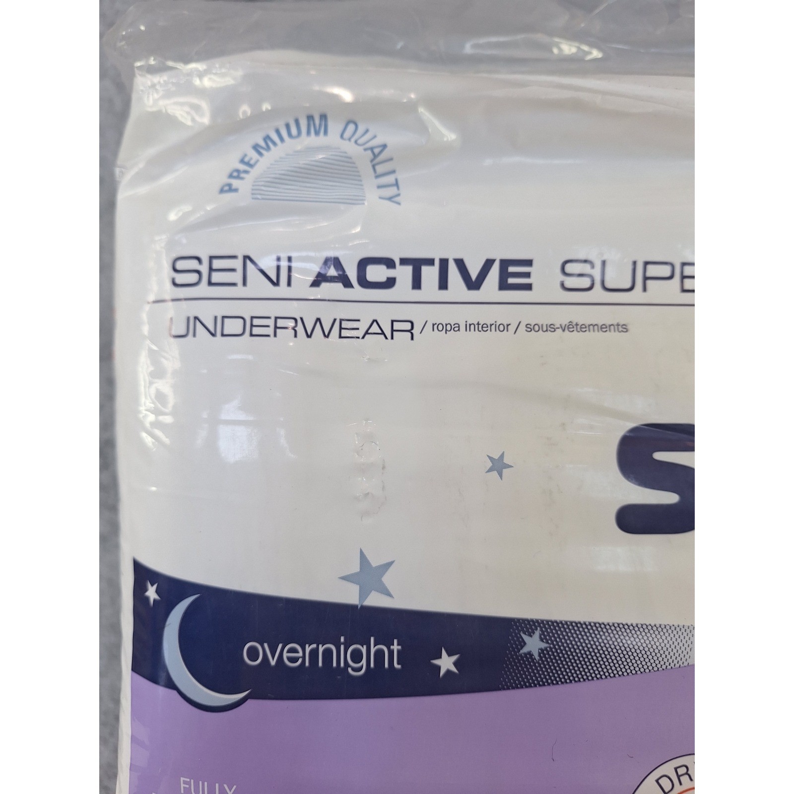 Seni Active Super Plus Large Overnight Underwear Heavy Absorbency 18 Count L