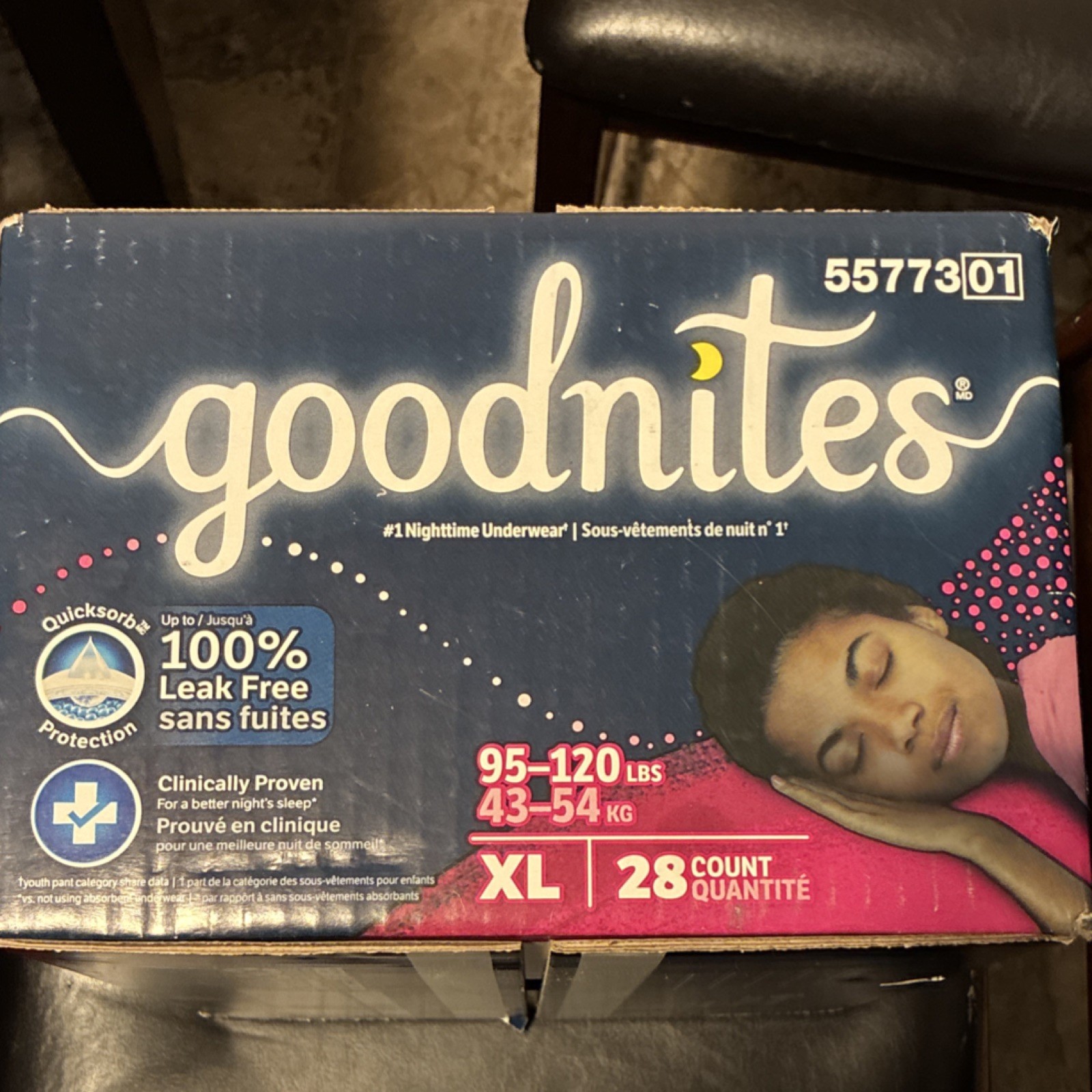 Goodnites XL Overnight Incontinence Pants 28 Ct Leak Free Odor Absorbing