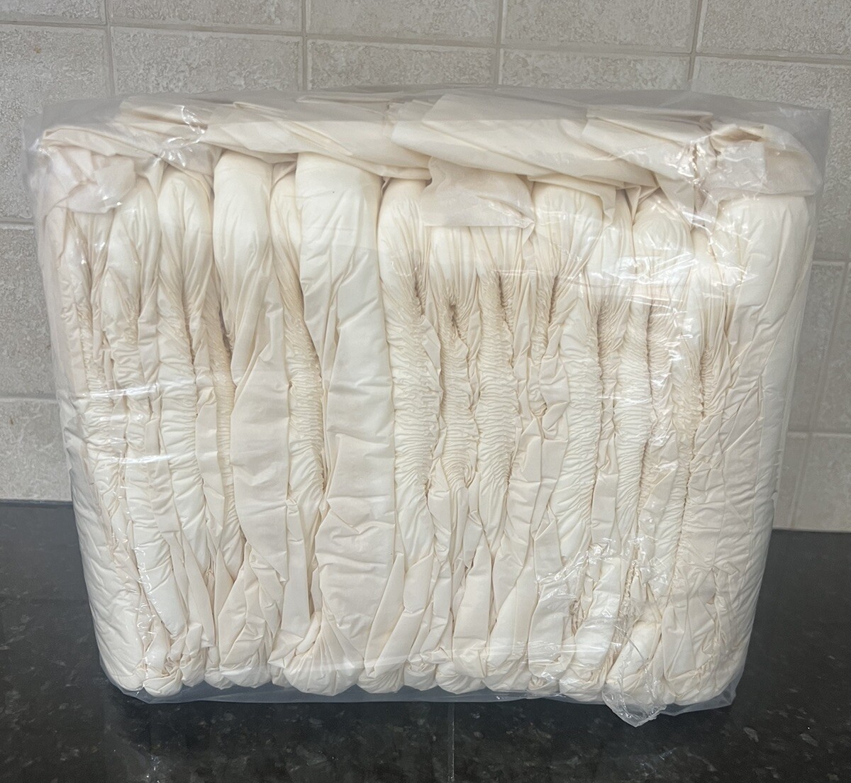 Vintage Plastic Backed Adult Diaper Nappies Lg XL Double Tape Sealed ABDL 90s