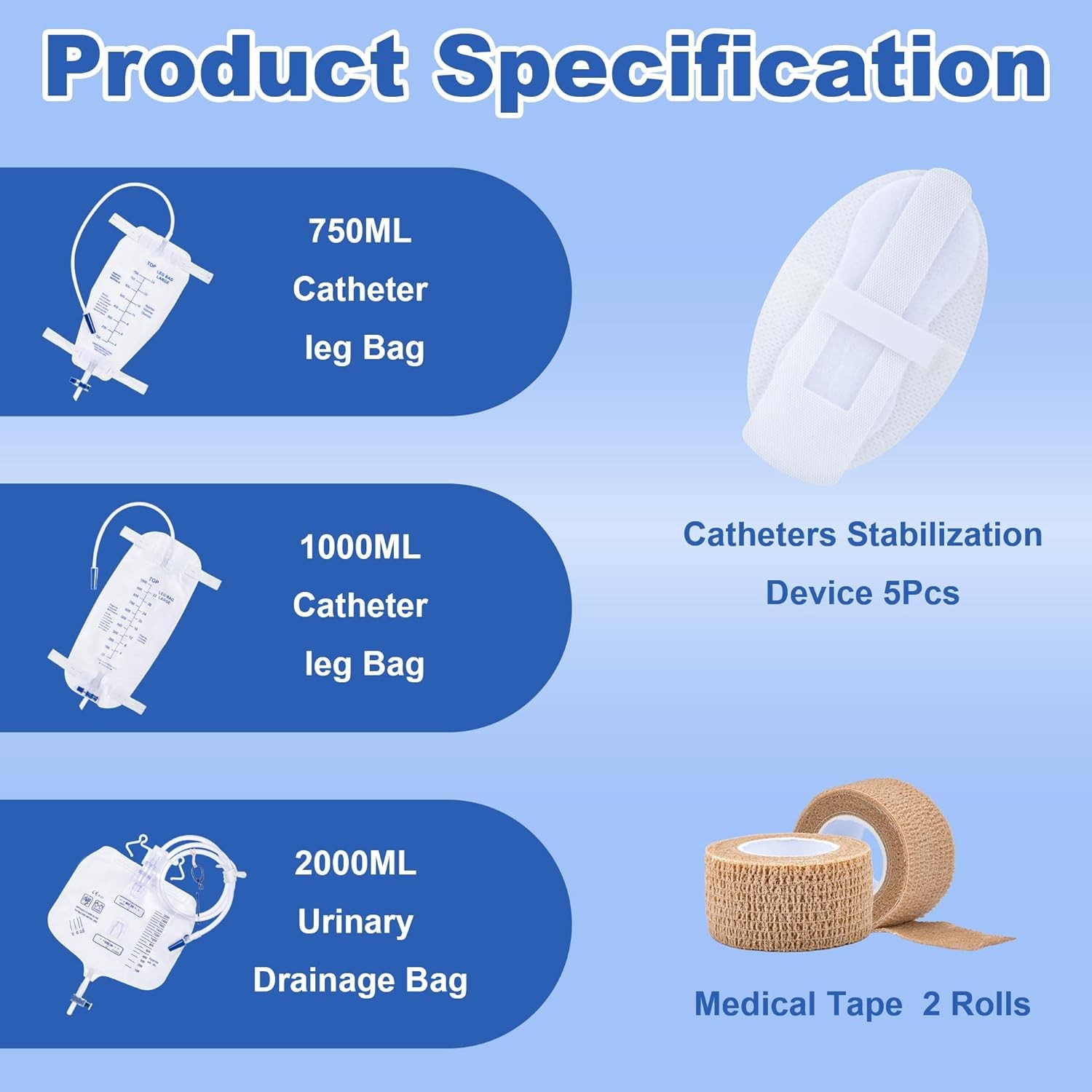 External Condom Catheters for Elderly Men Age 80, 24 Soft Latex, 5 Catheter Stab