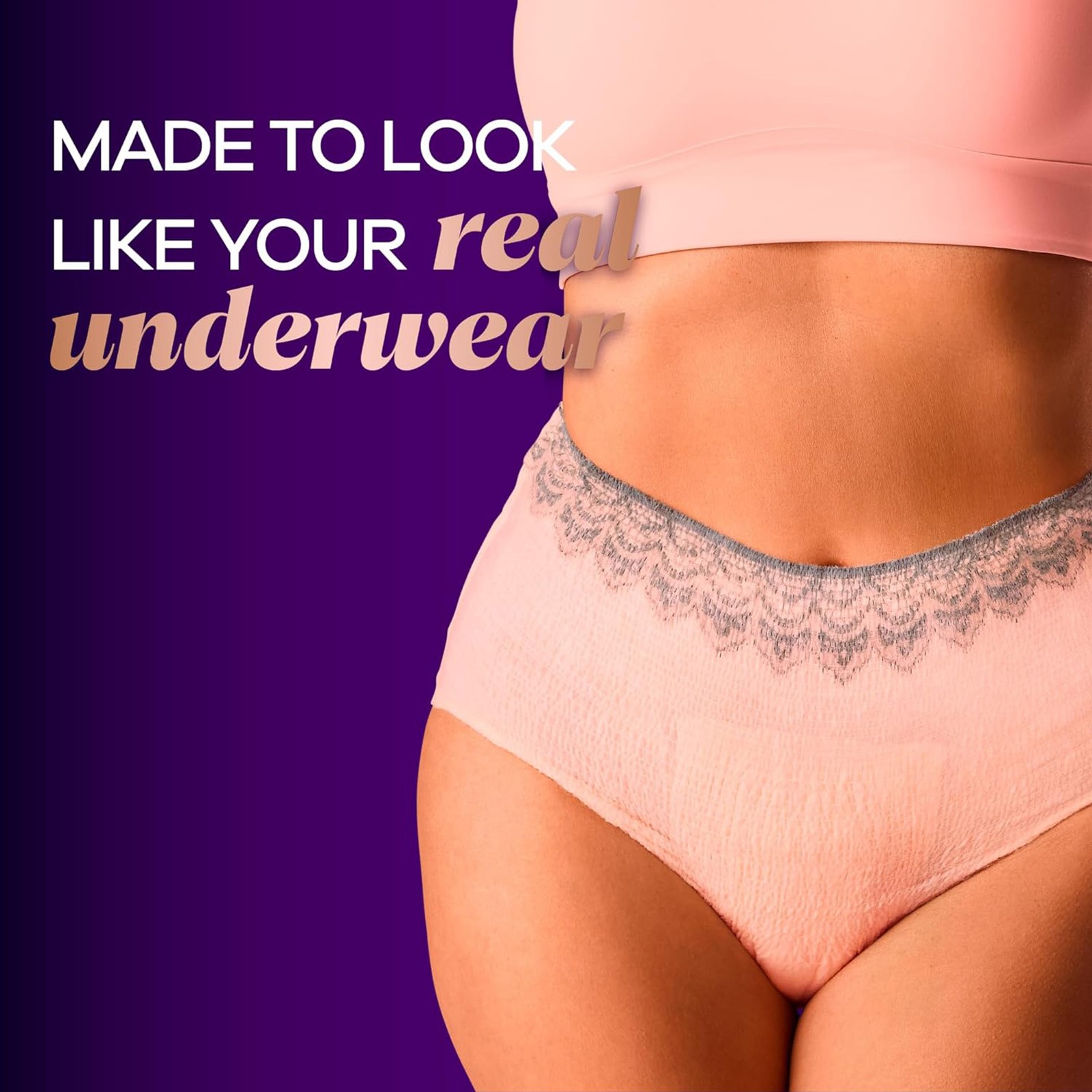 Always Discreet Boutique Incontinence Women’s Underwear, XL, Rosy, 16 Count