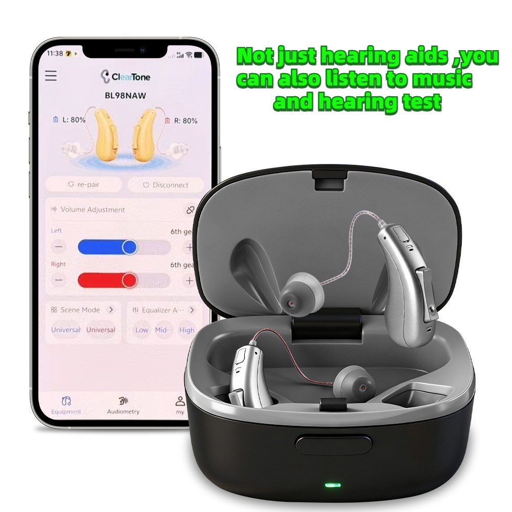 BTE High-Power Hearing Aids Rechargeable For Senoirs For Severe Hearing Loss OTC