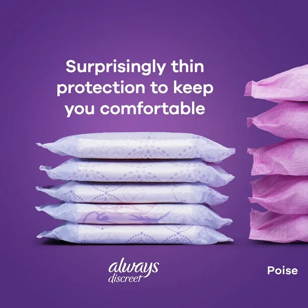 Always Discreet Adult Extra Heavy Long Incontinence Pads, Size 6 (112 Count)