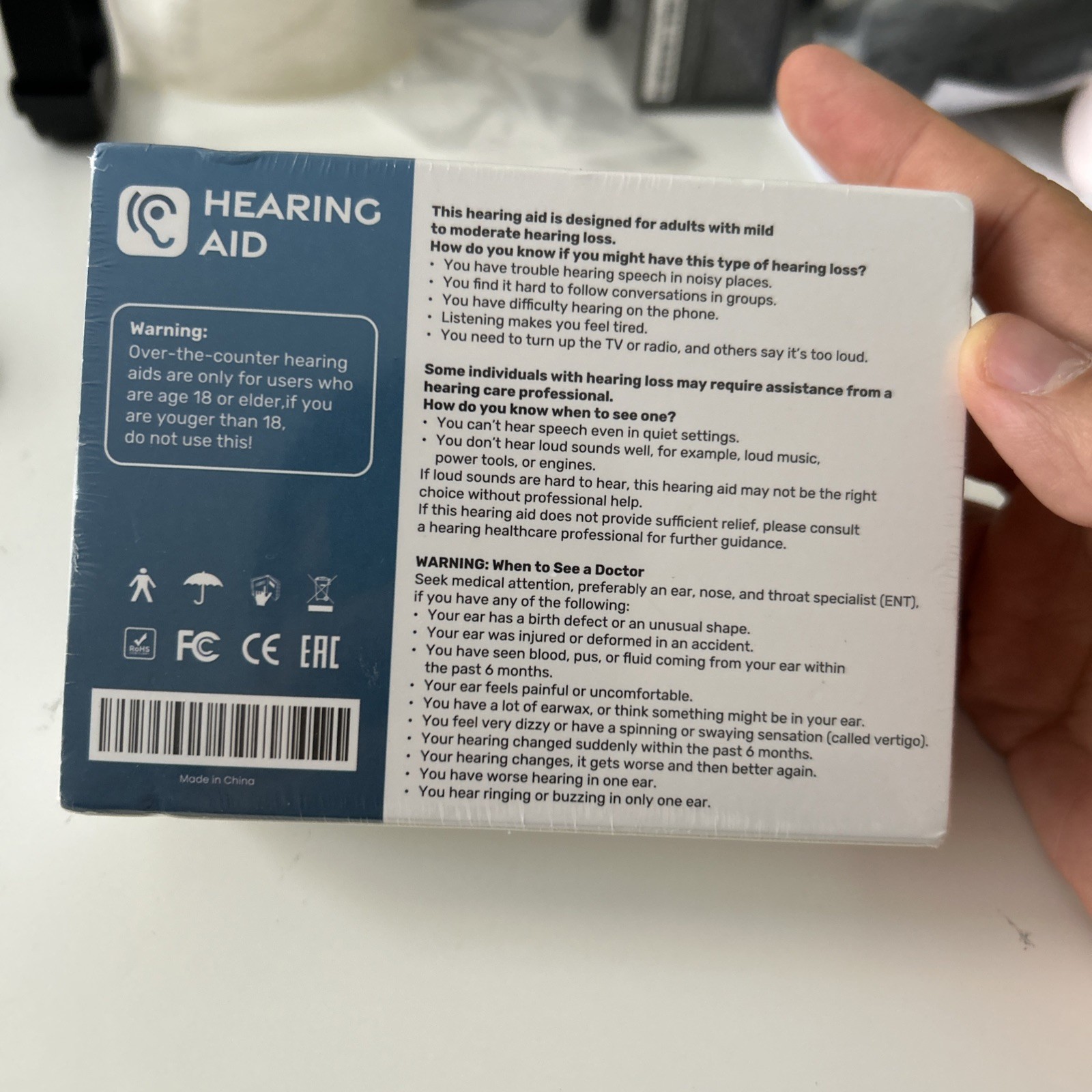 Rechargeable Hearing Aids 30+ Hour Battery Noise Cancellation