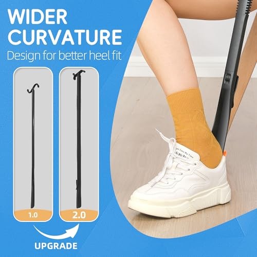 36 Inch Adjustable Long Handled Shoe Horn – Dressing Stick Aid for Seniors,