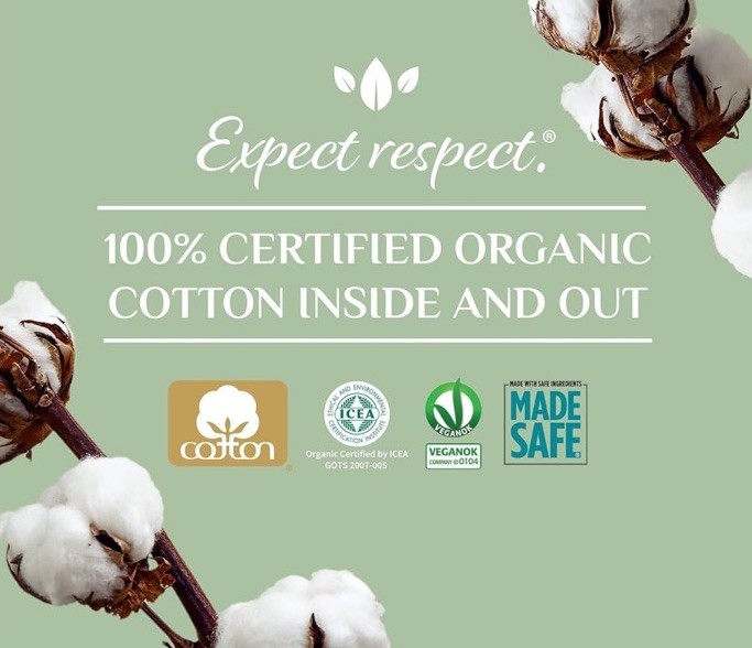 24-Pack Organyc 100% Organic Cotton Light Incontinence Liners