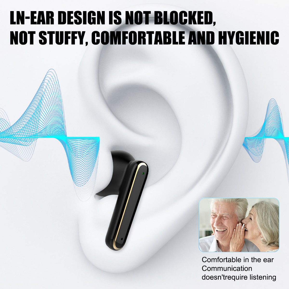 Hearing Aids for Seniors Noise Cancelling Hearing Amplifiers Bluetooth Headset