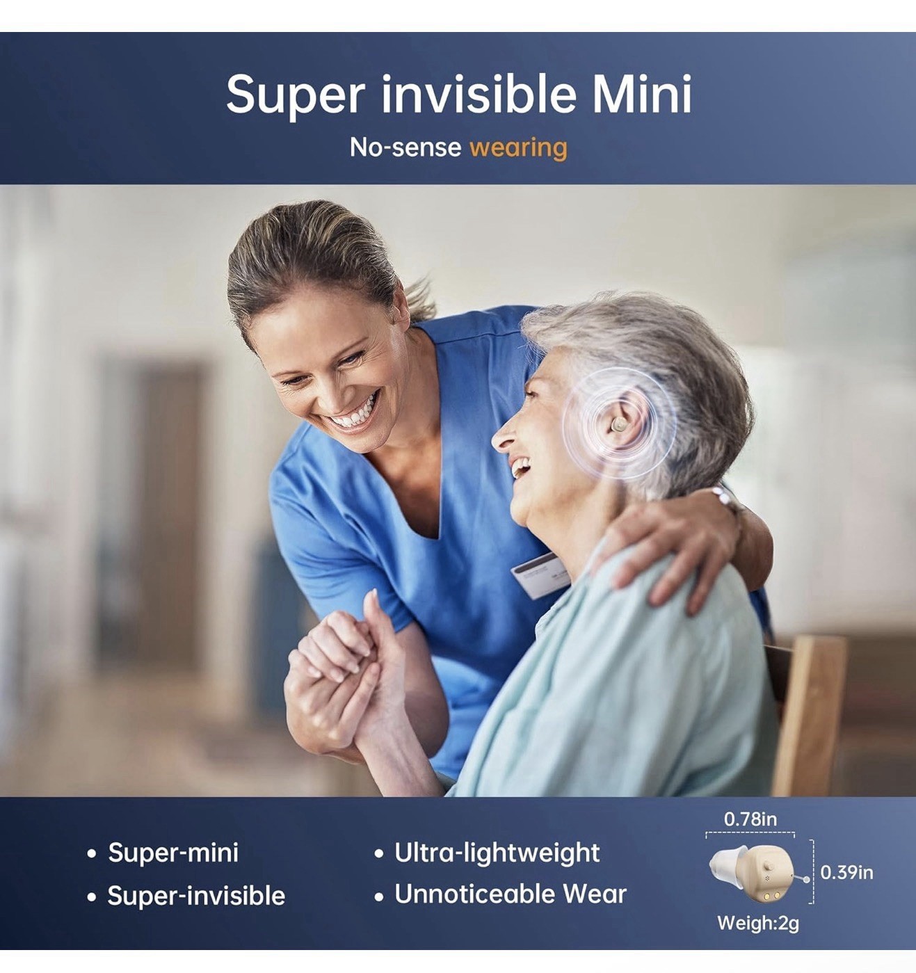 Hearing Aids for Seniors, Hearing Aid Rechargeable for Hearing Loss NEW