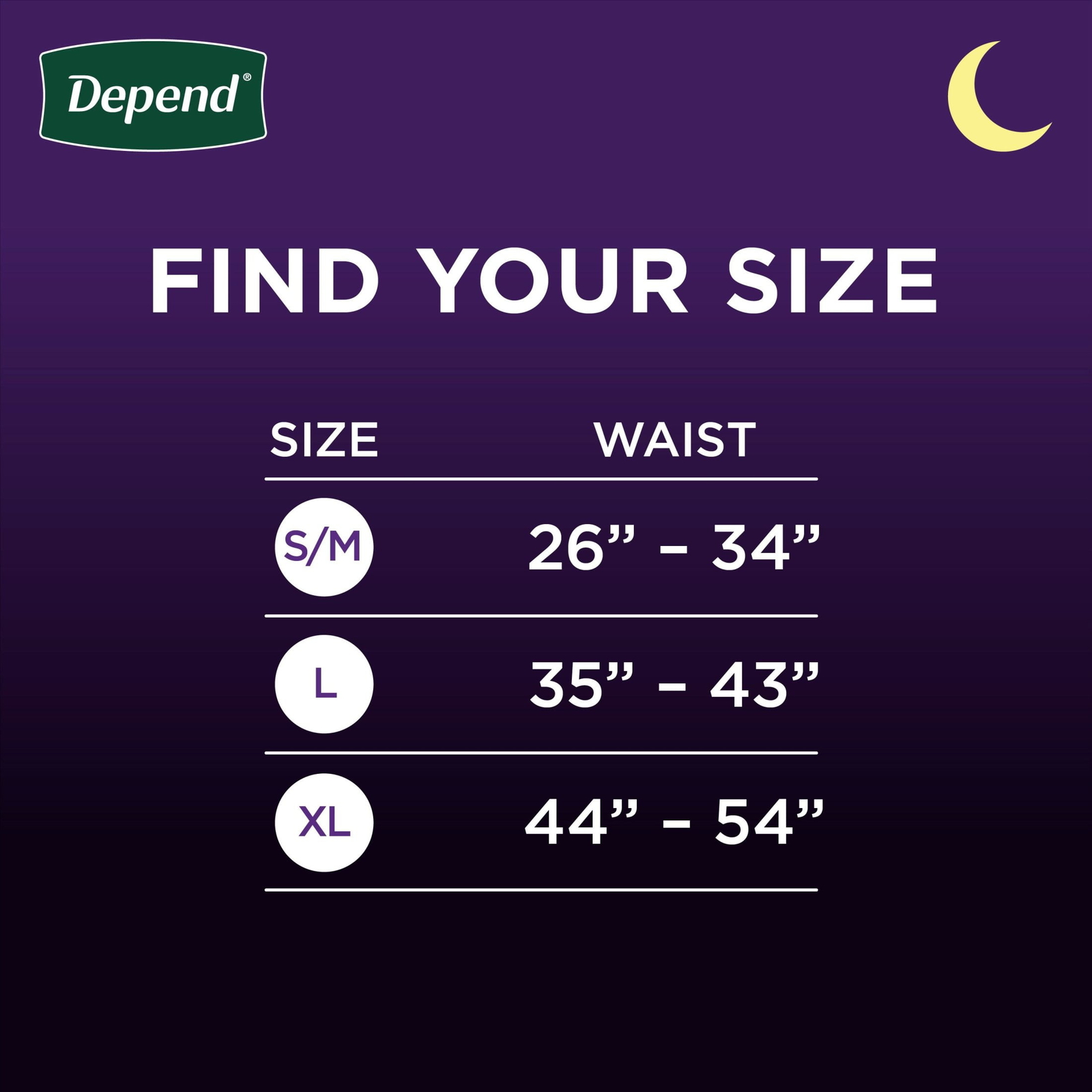 Depend Night Defense Incontinence Underwear for Men, Adult Diapers, L, 22 Count