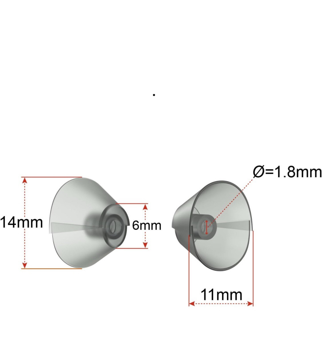 MEDCA Hearing aid Standard Receiver Tulip Domes (Pack of 10)