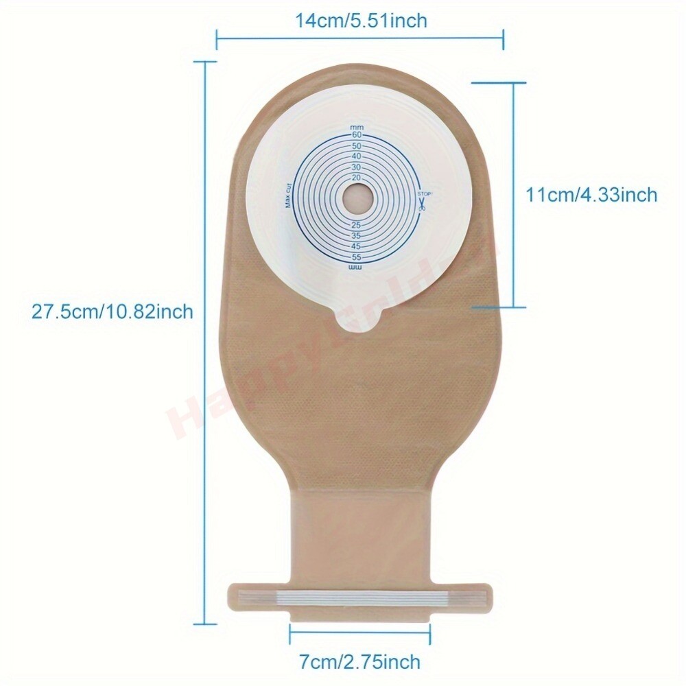 20Pcs Colostomy Bag with Closure, Ostomy Supplies, One-Piece Ostomy Bags