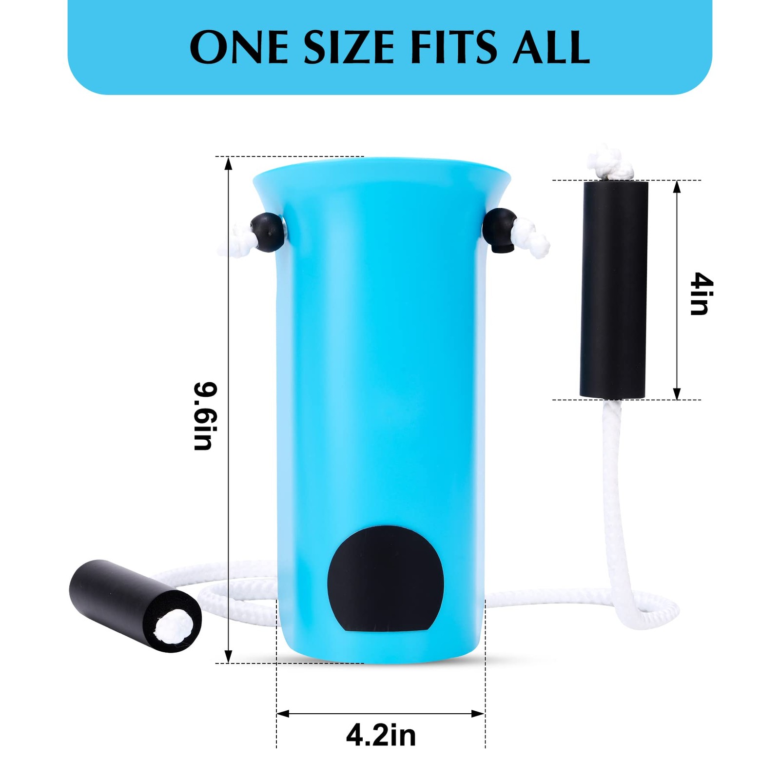 Sock Aid – Wide 3.93″ with Foam Handles, Aide Blue