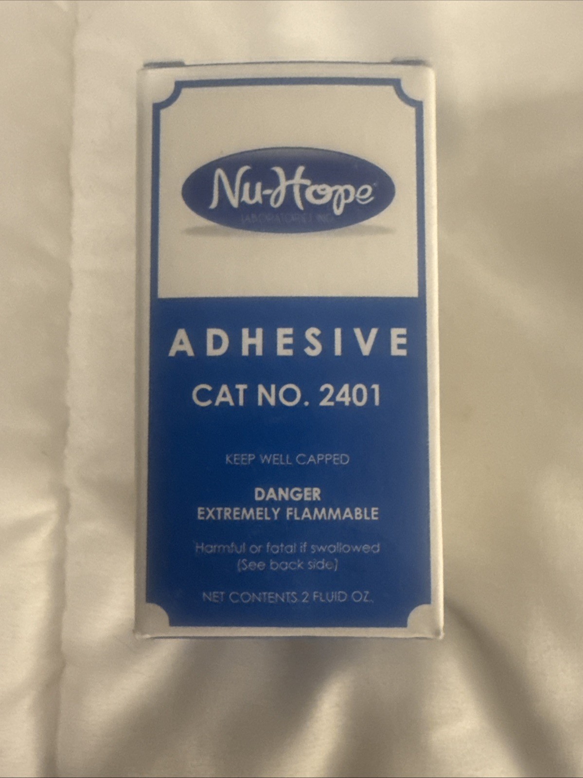 1 Bottles of Nu Hope Adhesive CAT NO. 2401 Travel 2 Ounce Glass Bottle NIB 2026