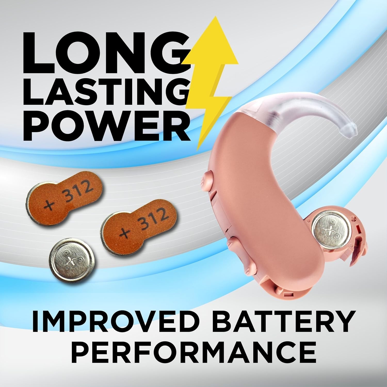 Powermax 60 Count Size 312 Hearing Aid Batteries – Long-Lasting Zinc-Air Pack