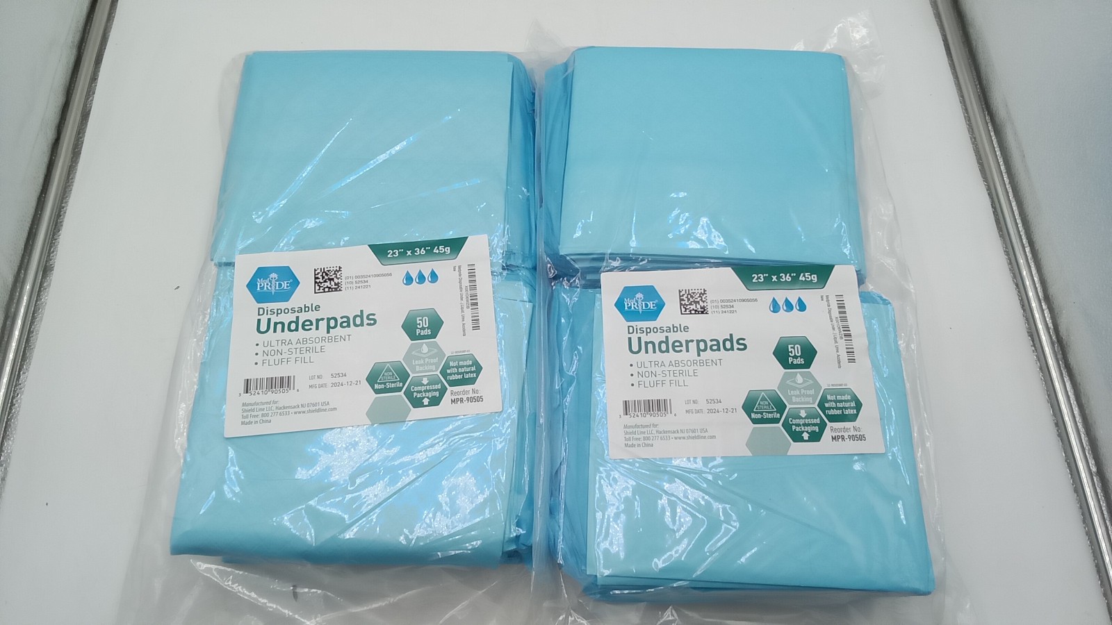 MED PRIDE Disposable Underpads 23″ x 36″ Incontinence Pads 50ct Lot of 2 Packs