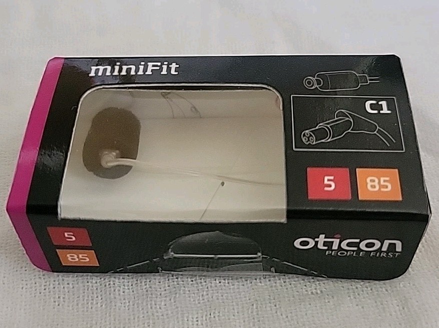 HEARING AID SPEAKER UNIT (Oticon) ~ MINIFIT ~ 85 db ~ Size 5 ~ RIGHT Side ~ BNIB
