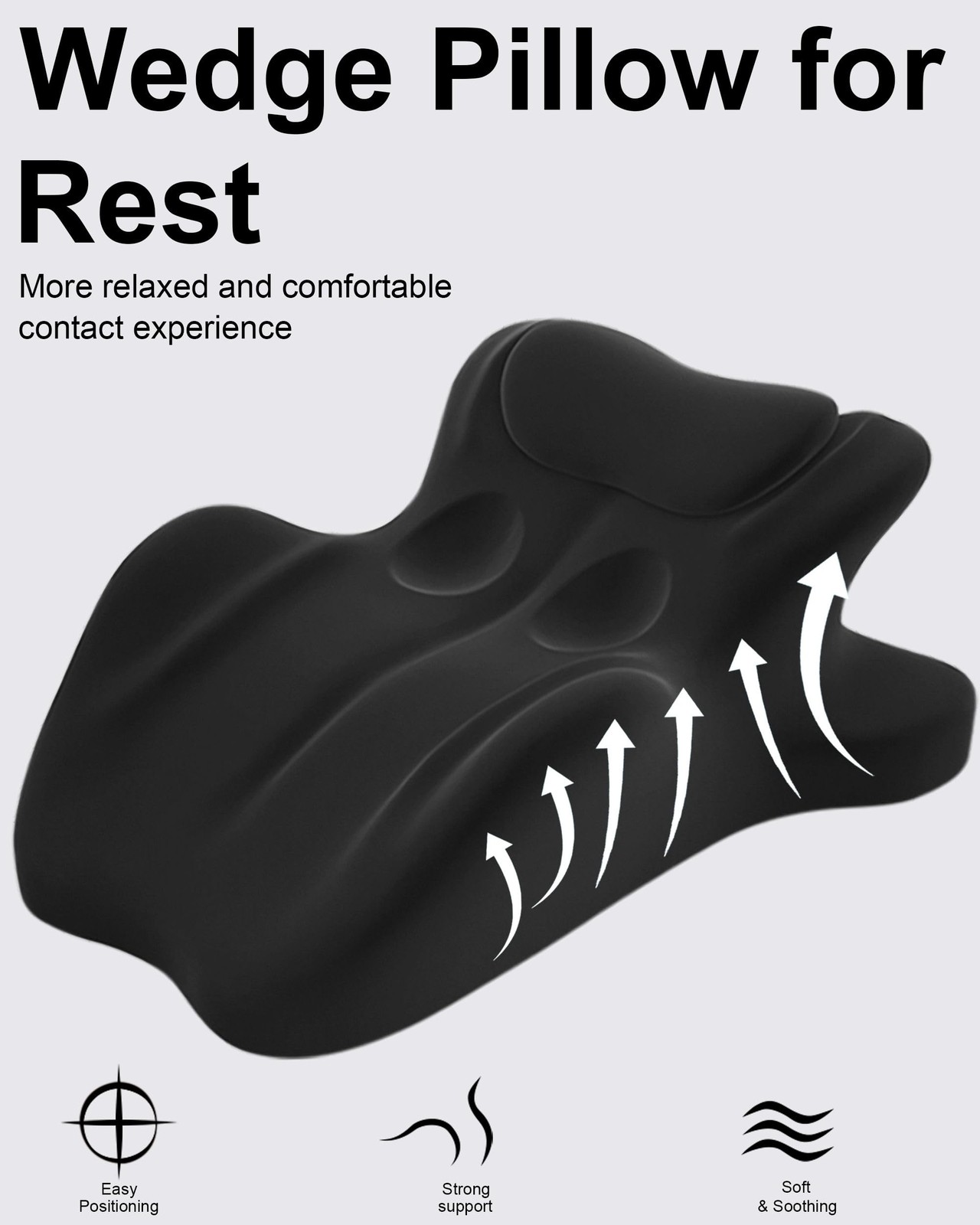 Homepac Ergonomic Memory Foam Wedge 27 Angled Support For Neck And Waist