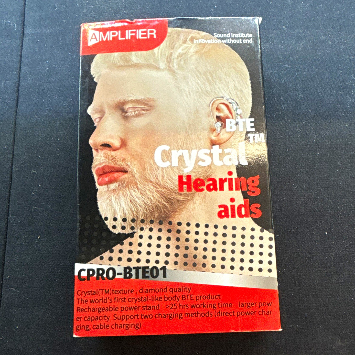 Crystal CPRO-BTE01 Rechargeable BTE Hearing Amplifier for Both Ears