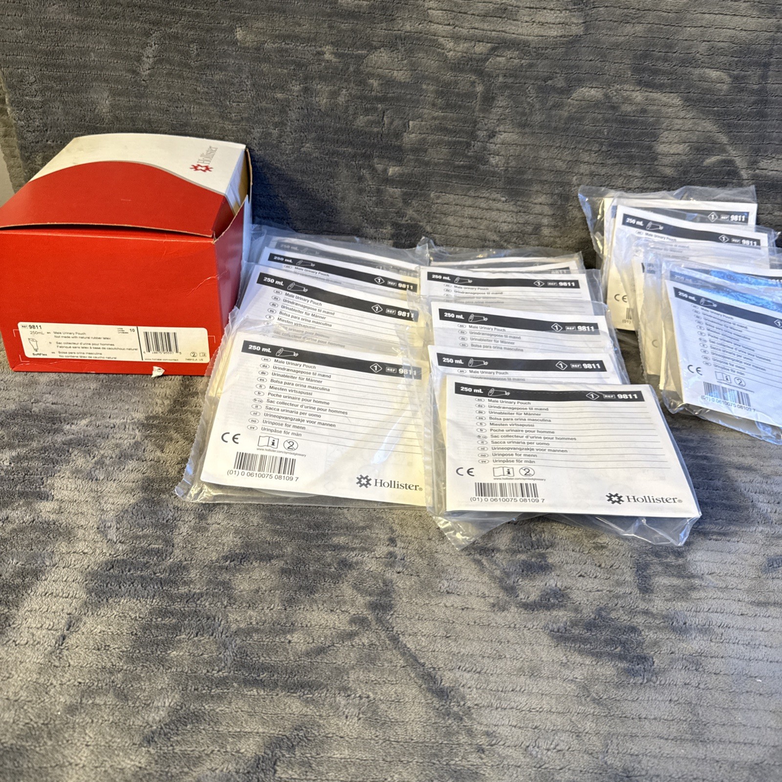 HOLLISTER 9811 LOT of 16 Retracted Penis Pouch Cut-to-Fit SoftFlex Ostomy NEW