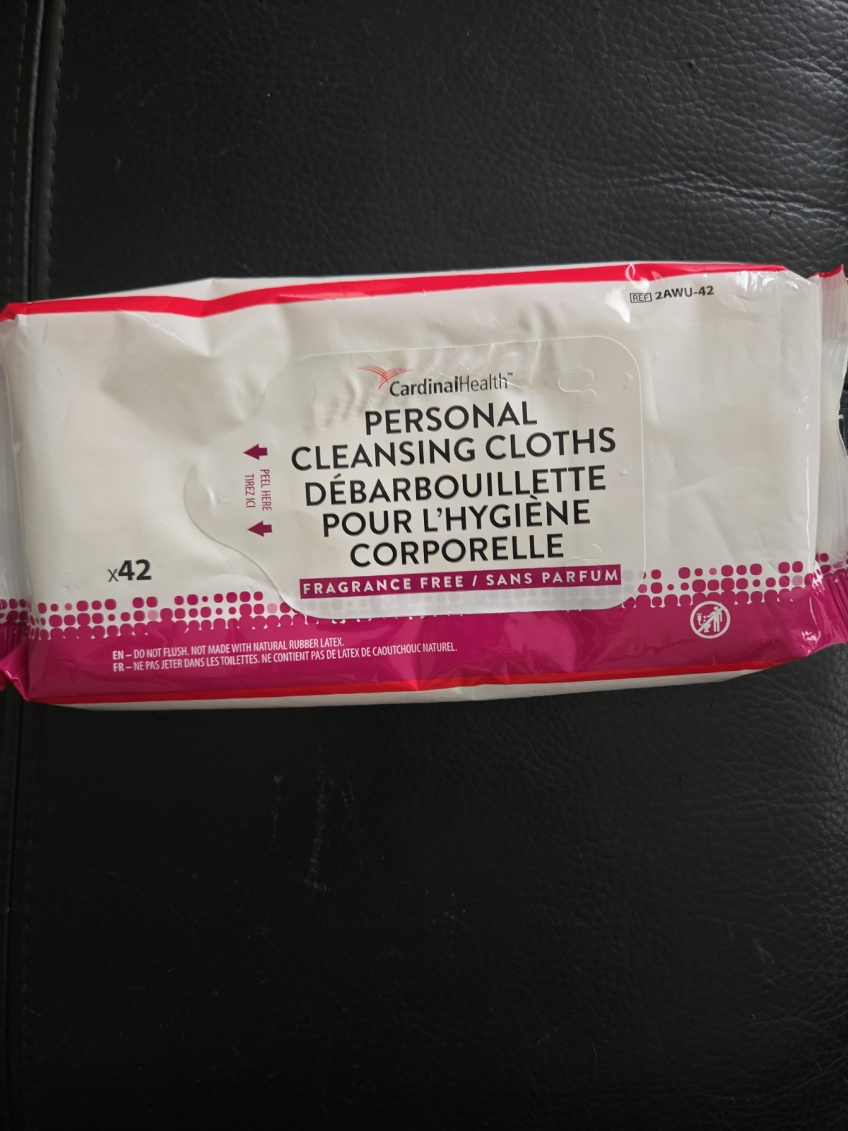 Cardinal Health Personal Cleansing Cloths Fragrance Free 2AWU-42 42 count 7/27