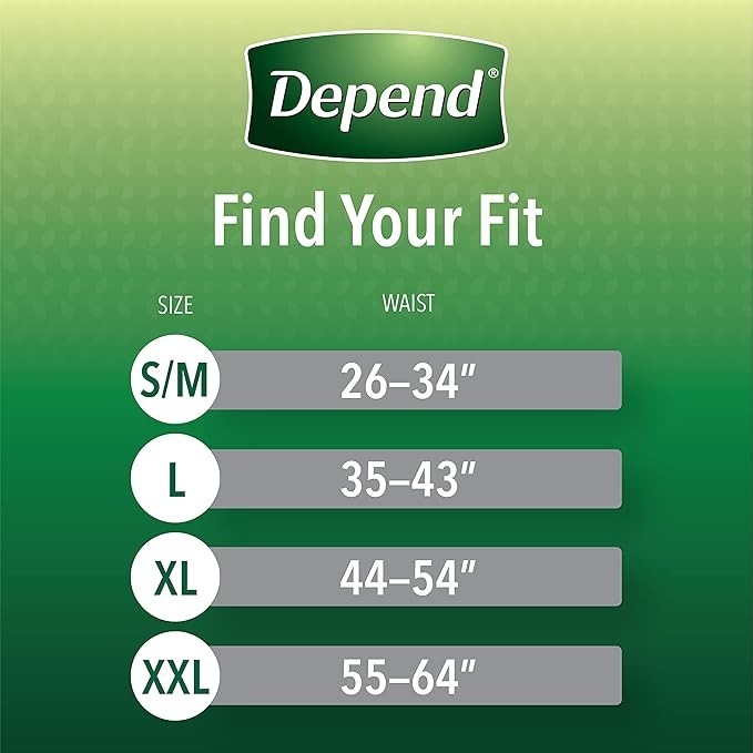 Depend Fresh Protection Adult Small/Medium Underwear 19 Ct-Pack of 2 (38 count)