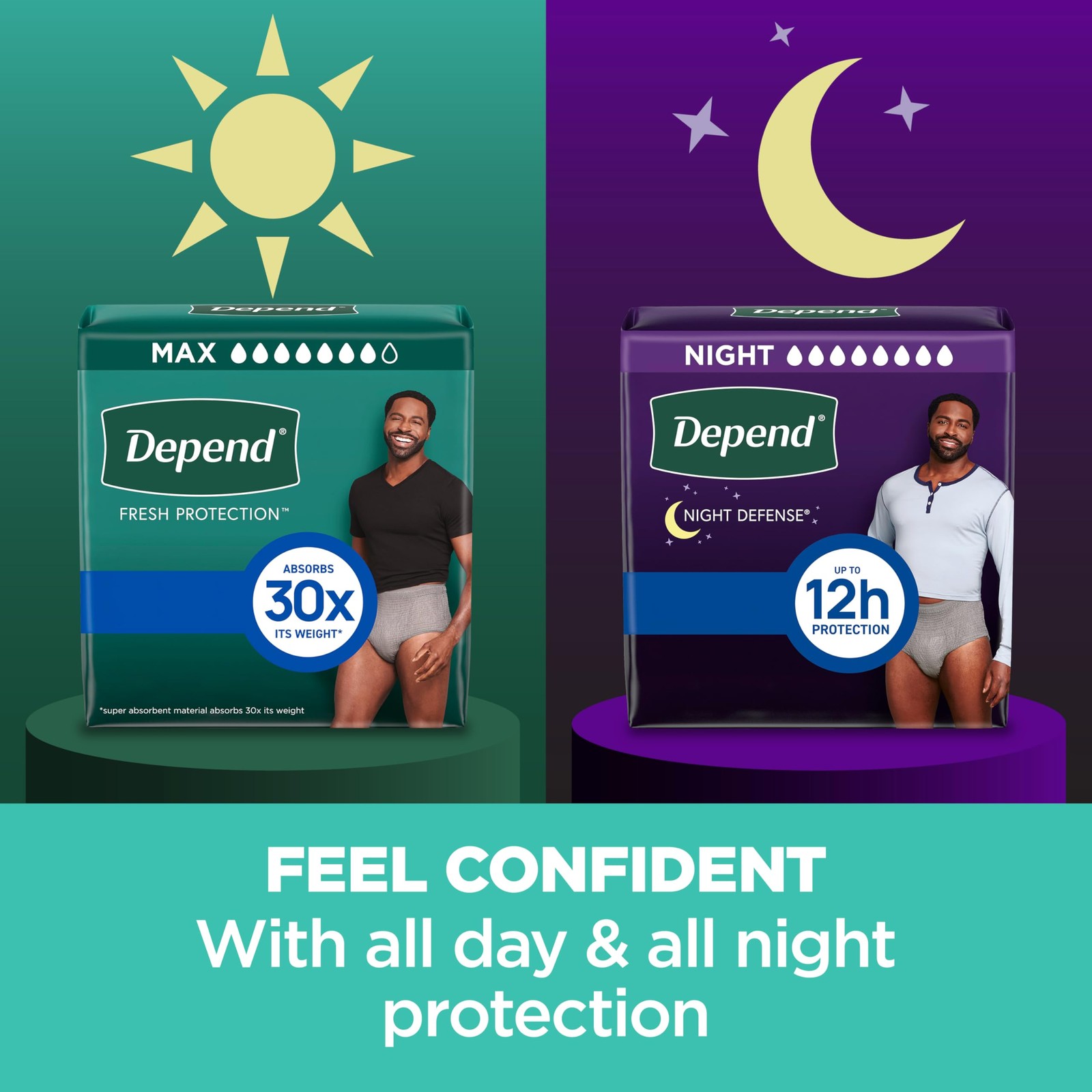 Fresh Protection Adult Diapers, Incontinence Underwear for Men, Disposable, Maxi