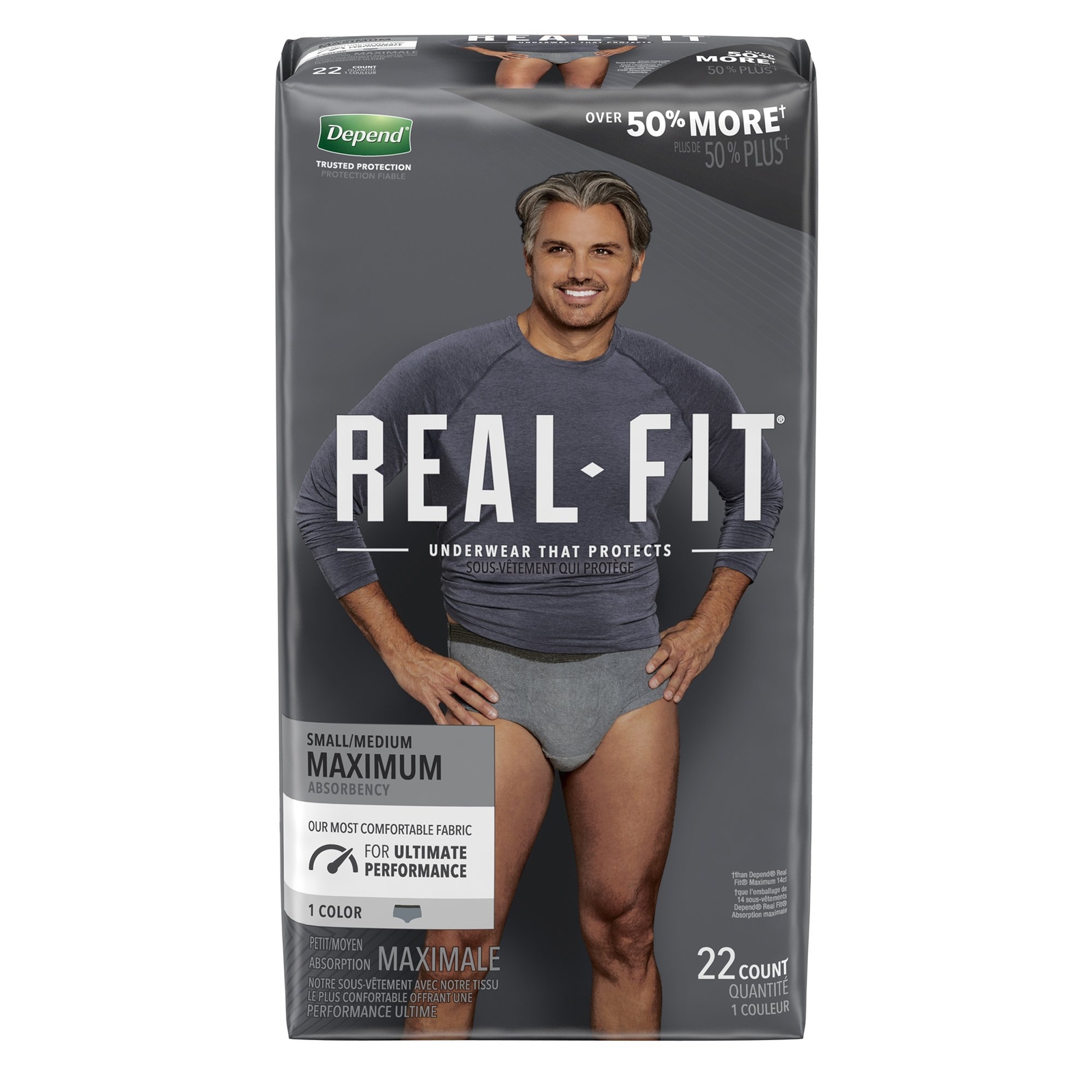 Depend Real Fit Underwear S Breathable 50976 Maximum 44 Ct