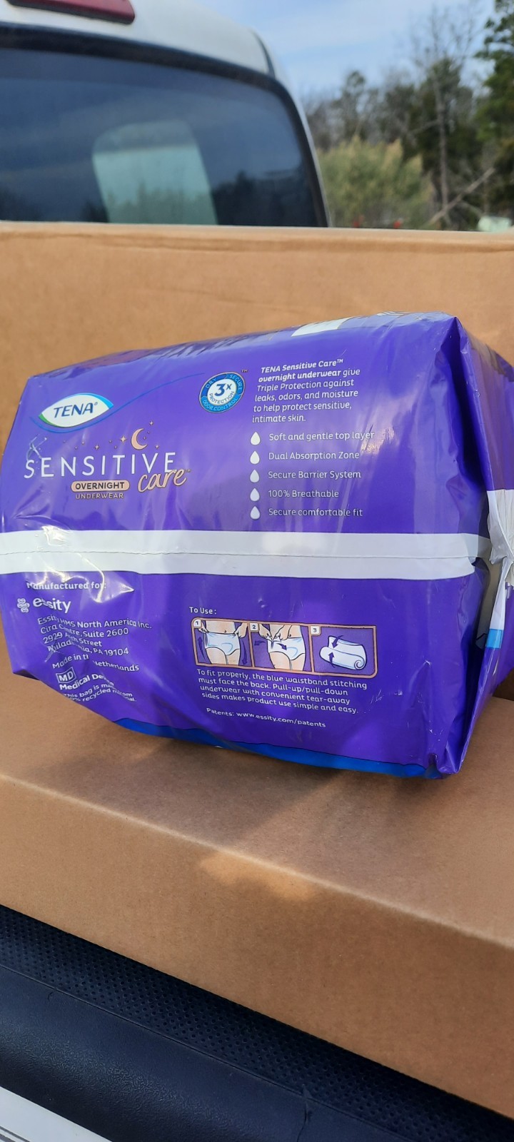 Tena Sensitive Care Overnight Underwear Small/ Medium Increased Absorbency 10CT