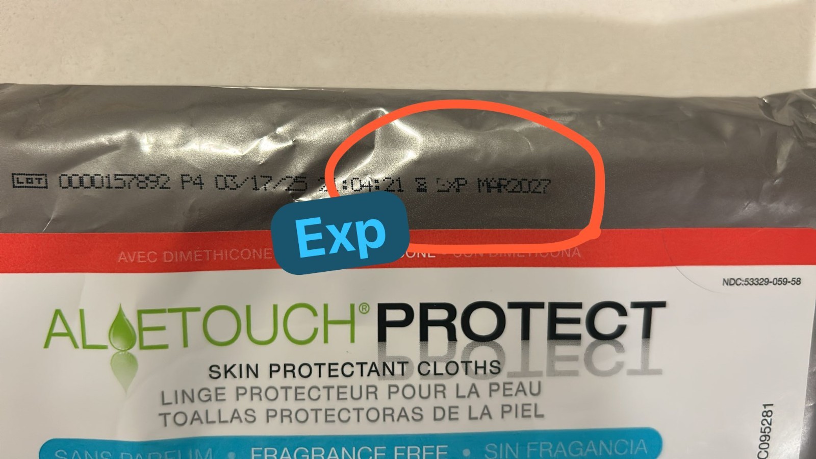 Medline Aloetouch PROTECT Dimethicone Skin Wipes, 24 Count(Pack of 24)-MSC095281