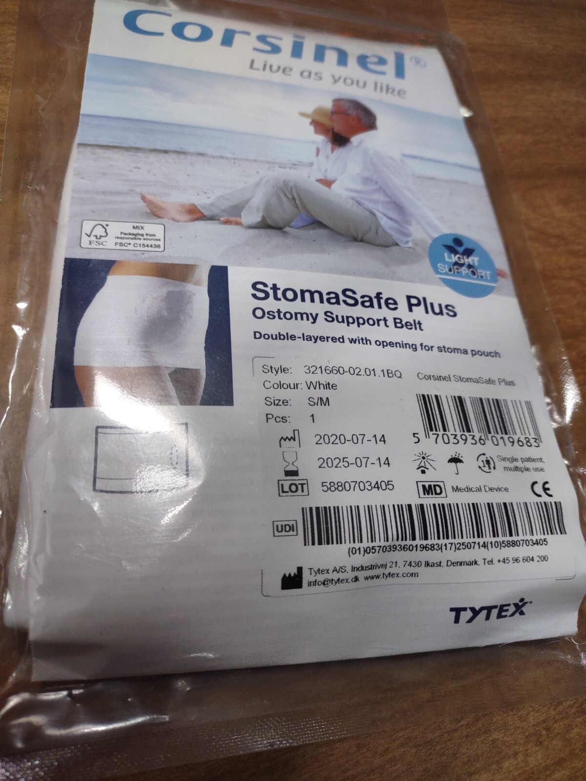 TYTEX 1 EA 321651-02.02.T50 StomaSafe Plus Ostomy Support Garment, Small 34-44
