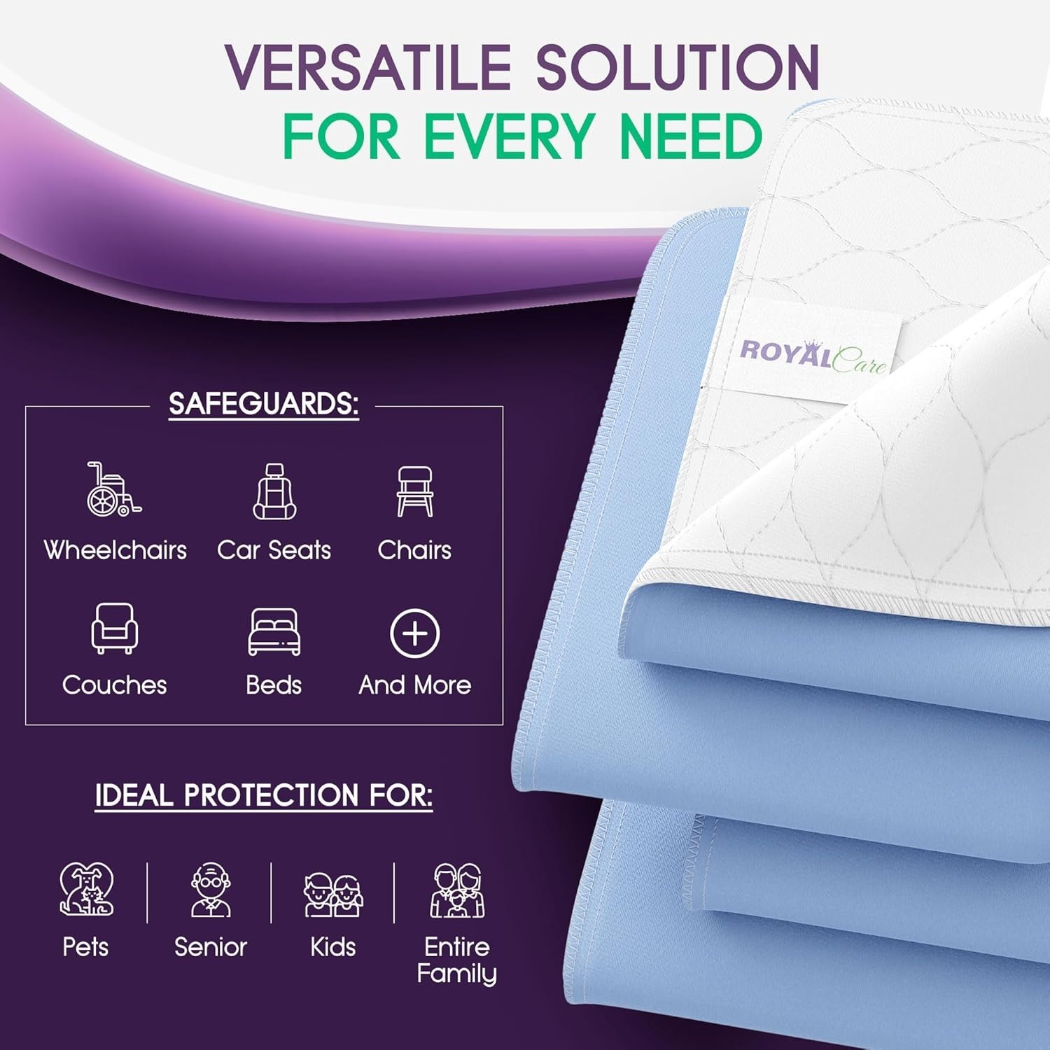 Economical 4-Pack 18×24 Incontinence Bed Pads – Comfortable & Durable Protection