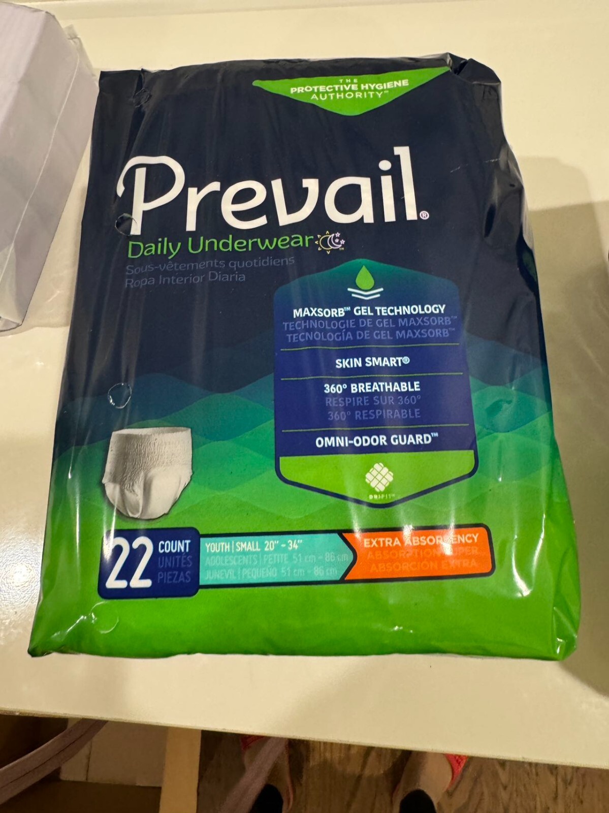 Prevail Total Care Disposable Underpads (23X36″) 25 pads Large Extra Strong –