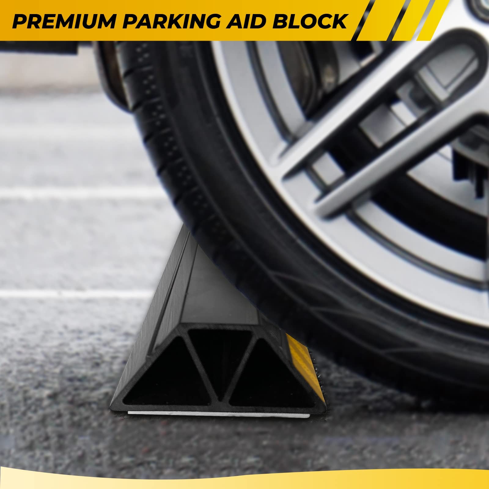 Heavy Duty Parking Stopper 2 Pack, 18″ Garage Parking Aid, Easy Install