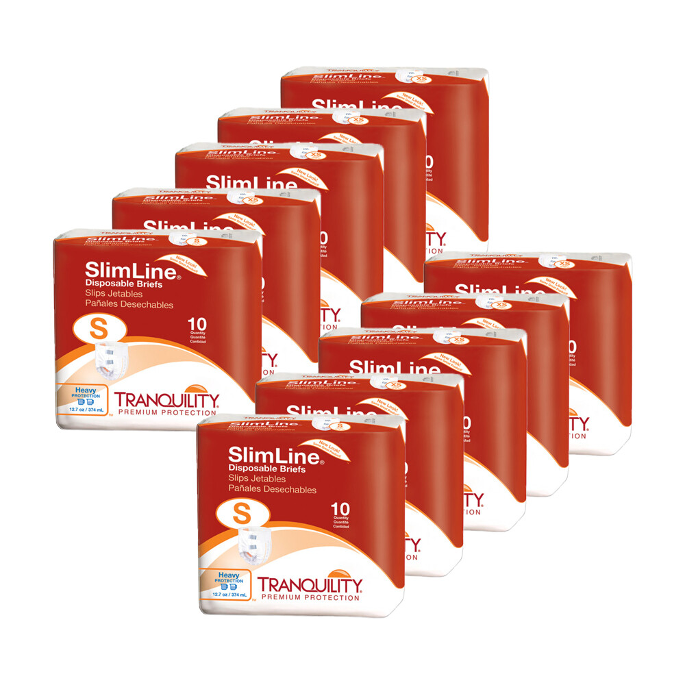 Tranquility Slimline Adult Brief Small 24 – 32 In Heavy Absorbency – 100/Case