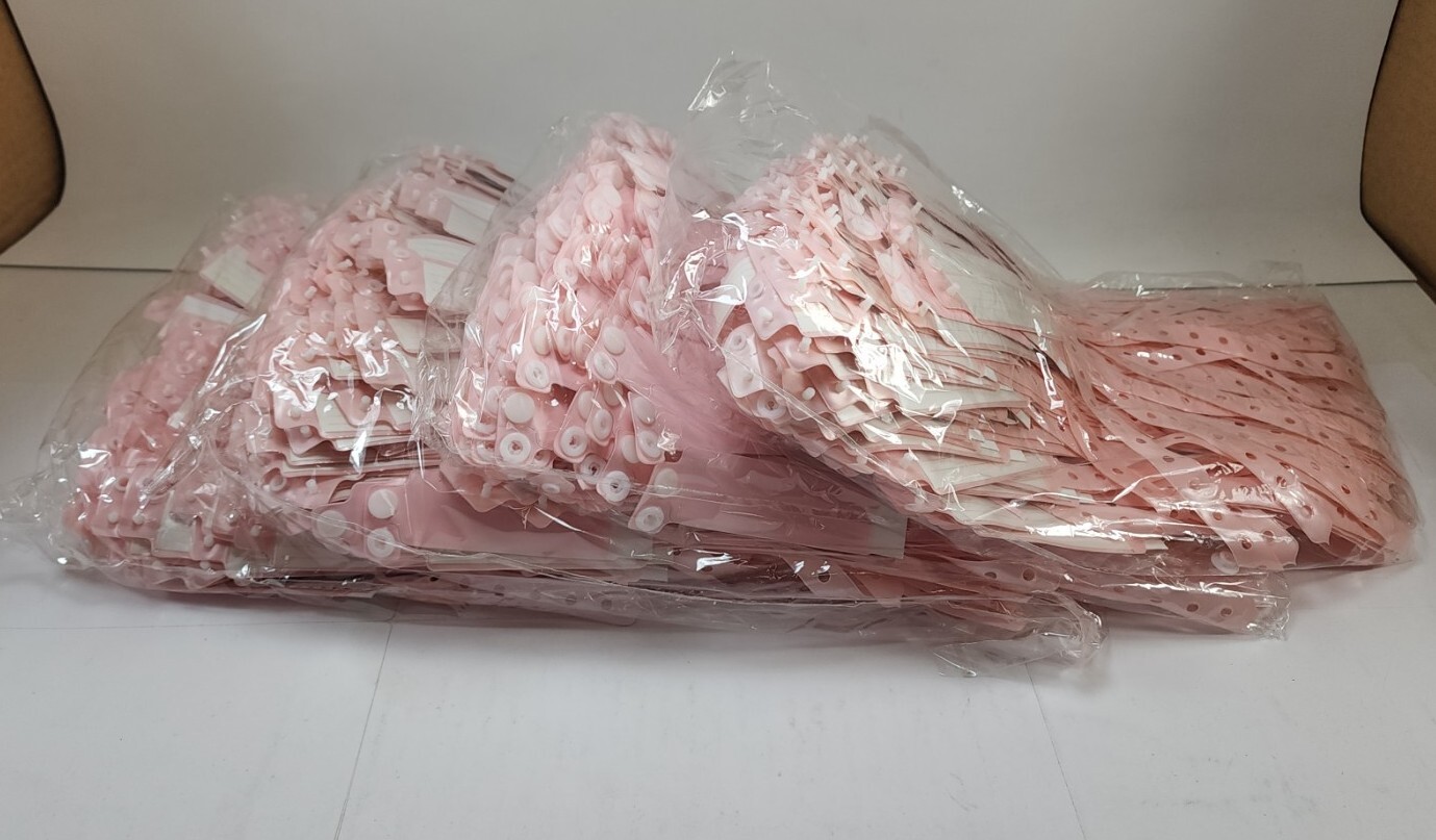 Lot of 1000 Adult Pink Insert Hospital Patient 9″ ID Wristbands