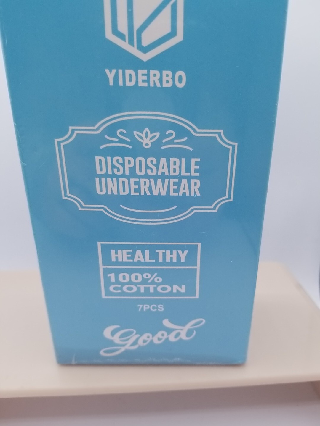 Yiderbo 7pc Disposable Underwear Size MEDIUM 100% Cotton Unisex New In Package