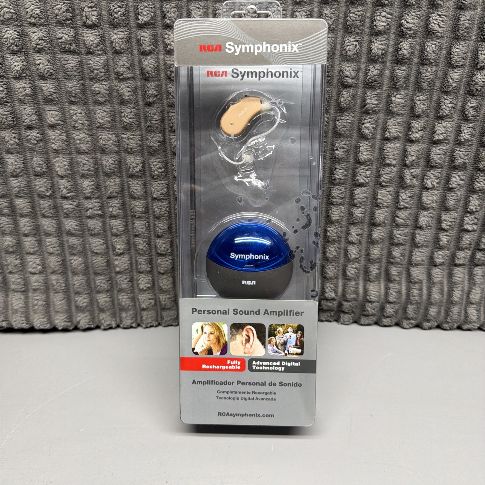 RCA Symphonix RPSA10 Personal Sound Amplifier BTE Rechargeable Noise Reduction