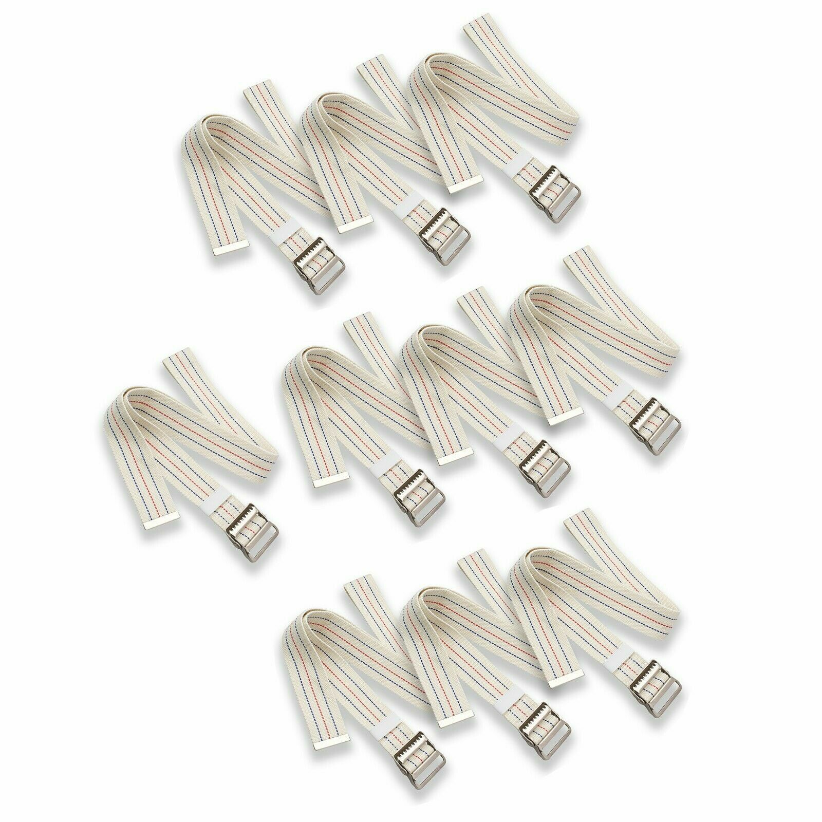 10pk Gait Transfer Belt Support for Caregiver Home Health Aid Seniors (White)