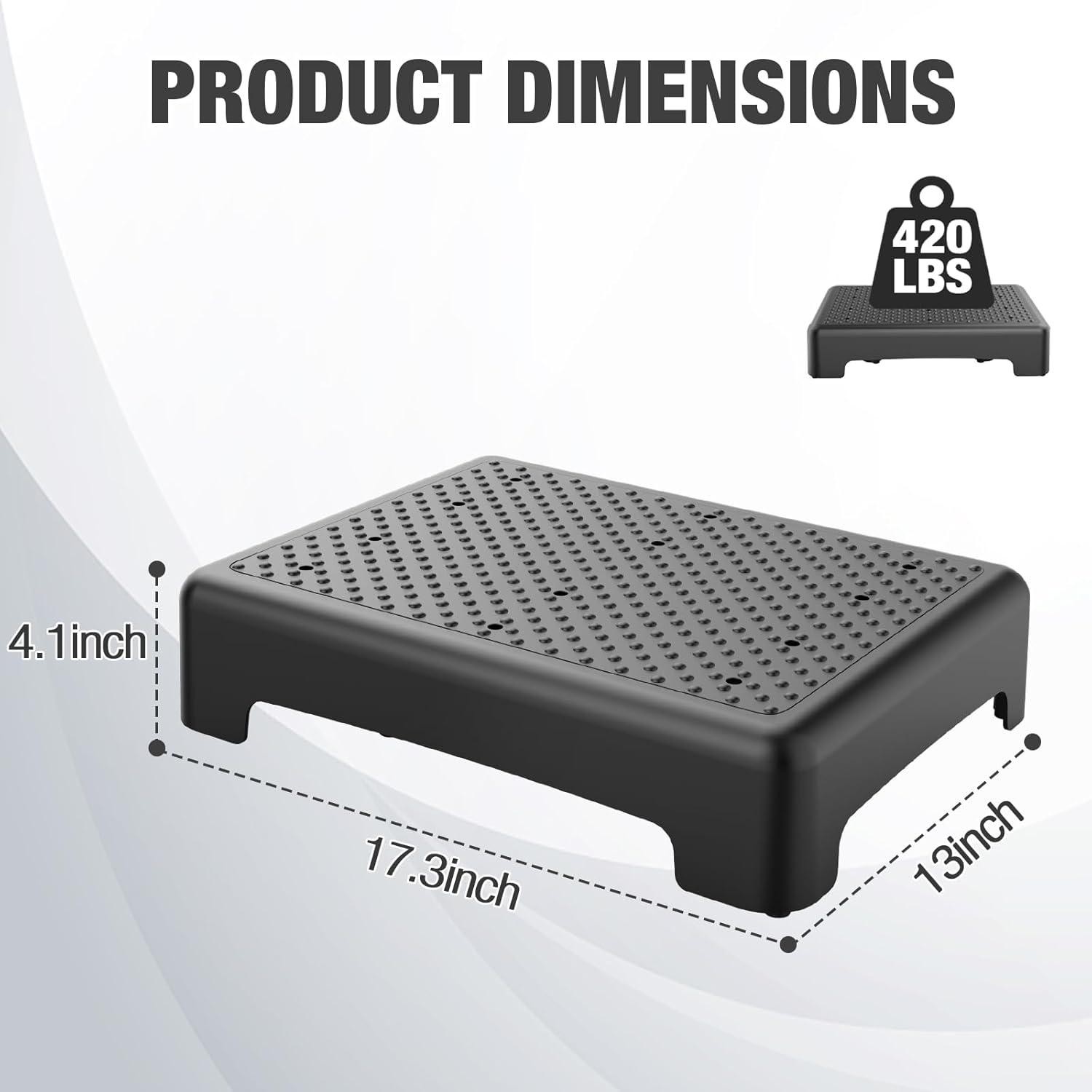 Hbtower Mobility Step Stool for Adults & Seniors – Non-slip Platform Indoor and