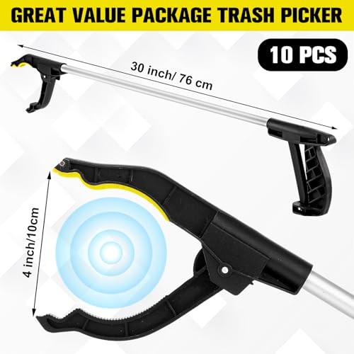 Pcs Grabber Reacher Trash Pickers Bulk Tool 30” Back to School Long Upper 10