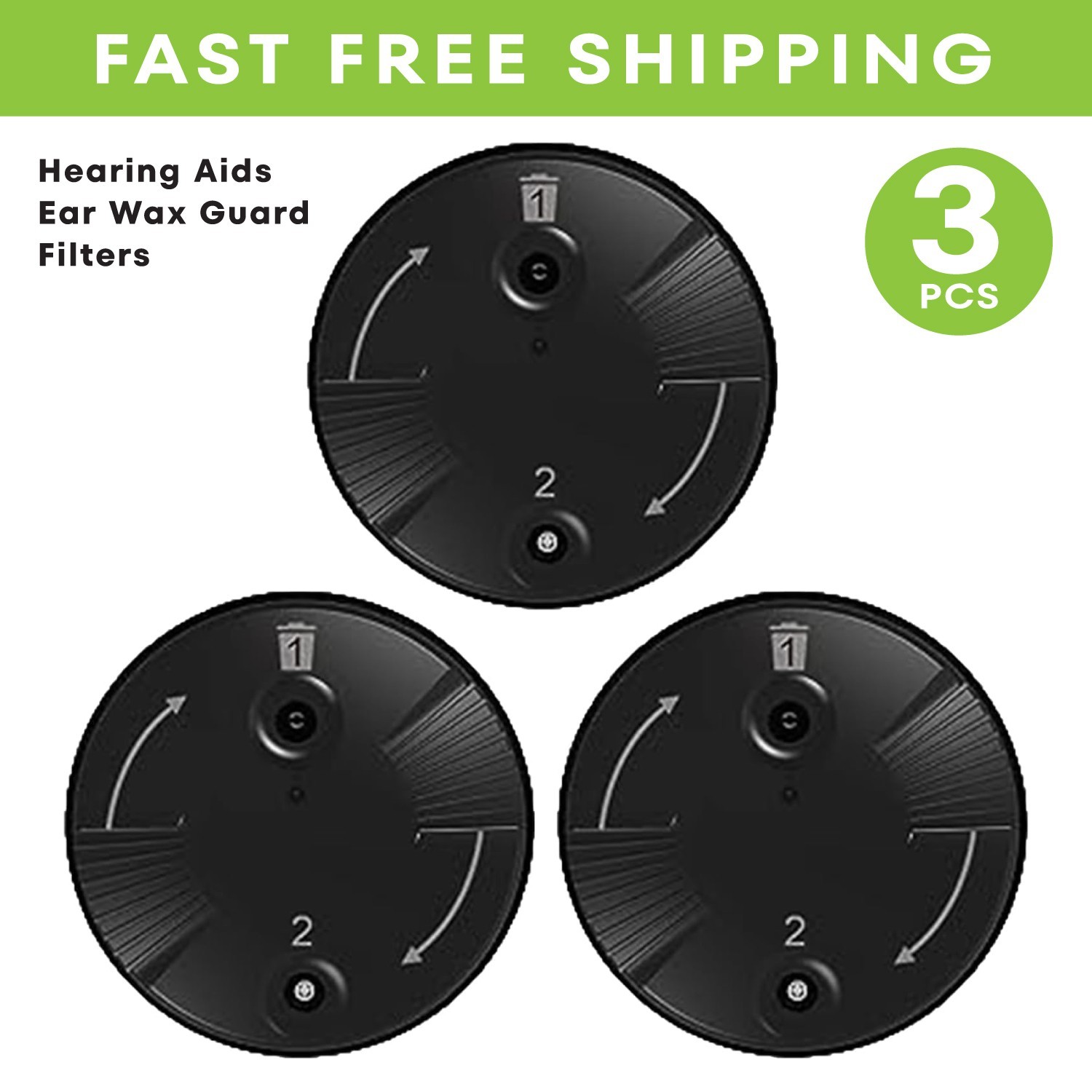 Cerushield Disk v2.0 098-0445 for Phonak 3 Pcs/24 Ear Wax Guards Hearing Aids