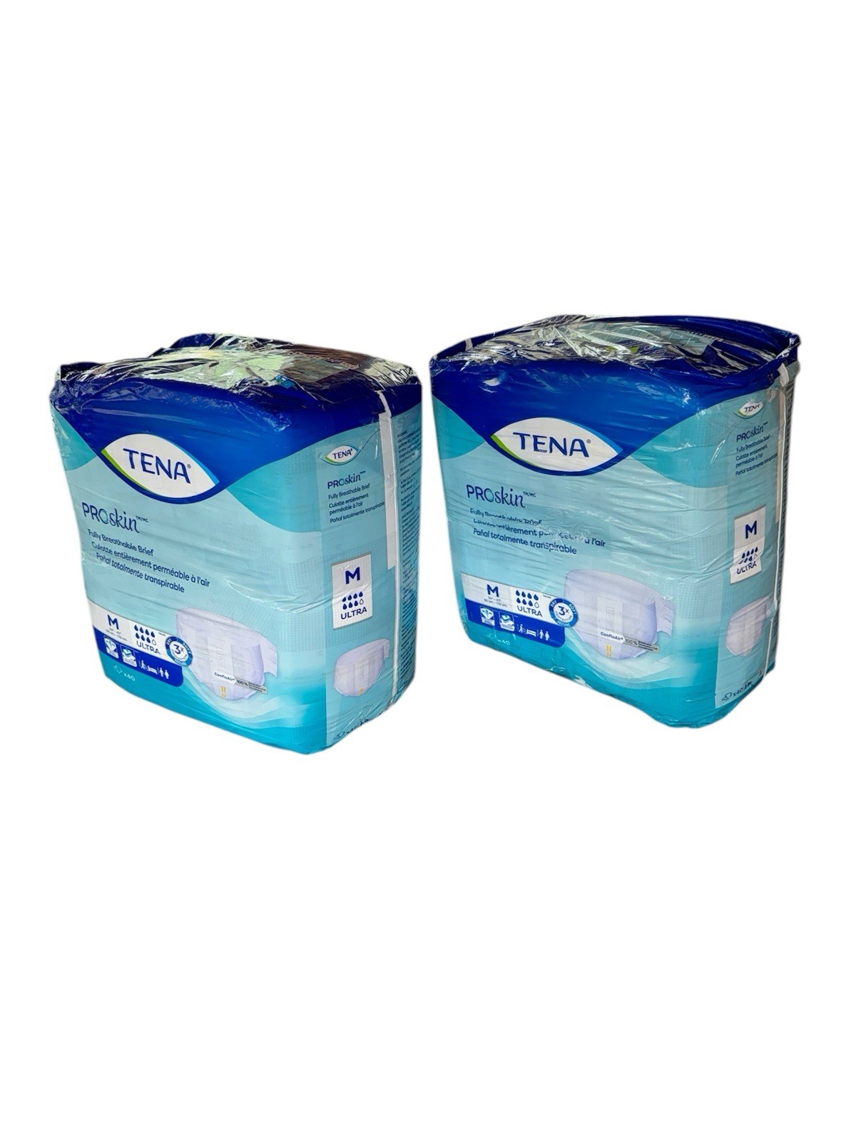 Lot Of 2-TENA Ultra Adult Incontinence Brief Diapers M 67200 40 Ct (80 Total)