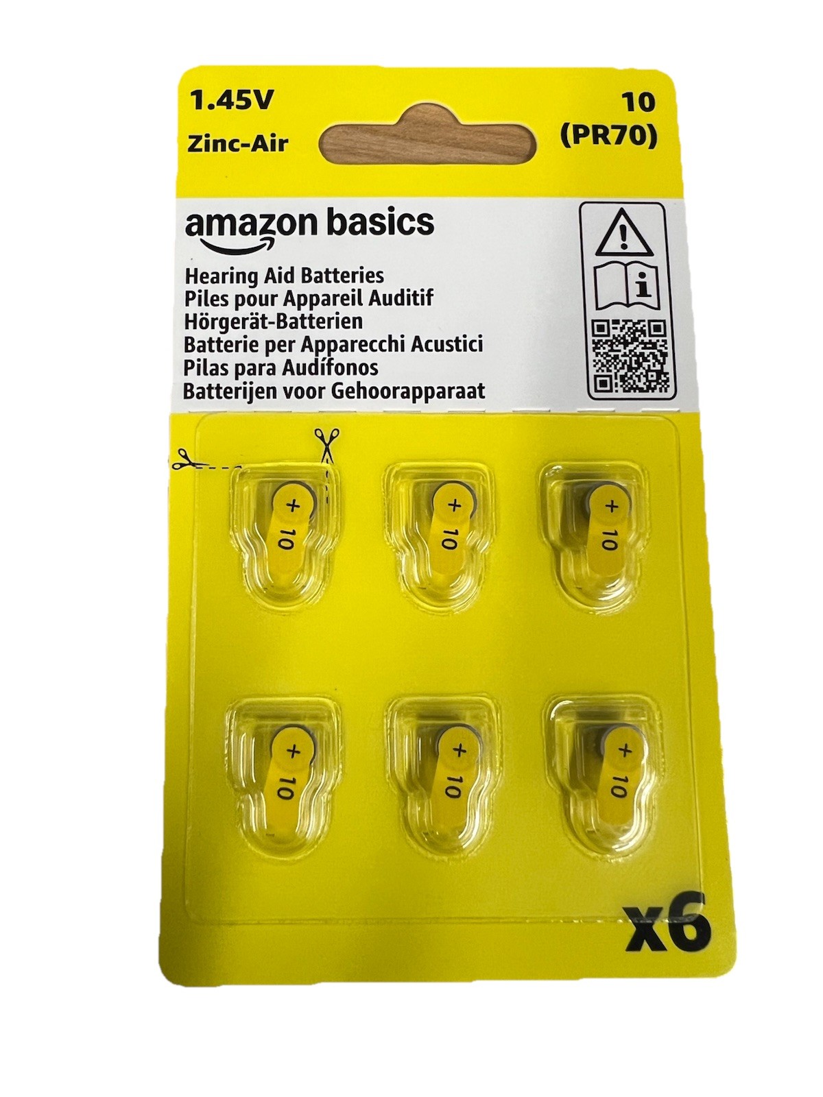 Amazon Basics 1.45v Hearing Aid Batteries Size 10 (12 Count)